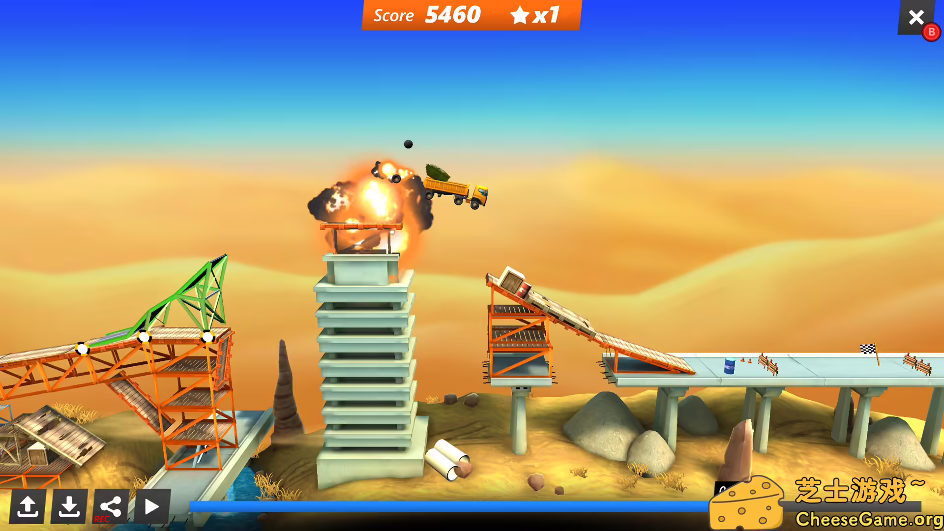 图片[4] [PC]桥梁建造师：特技/Bridge Constructor Stunts | 学习版单机游戏免费下载-CheeseGame-芝士游戏