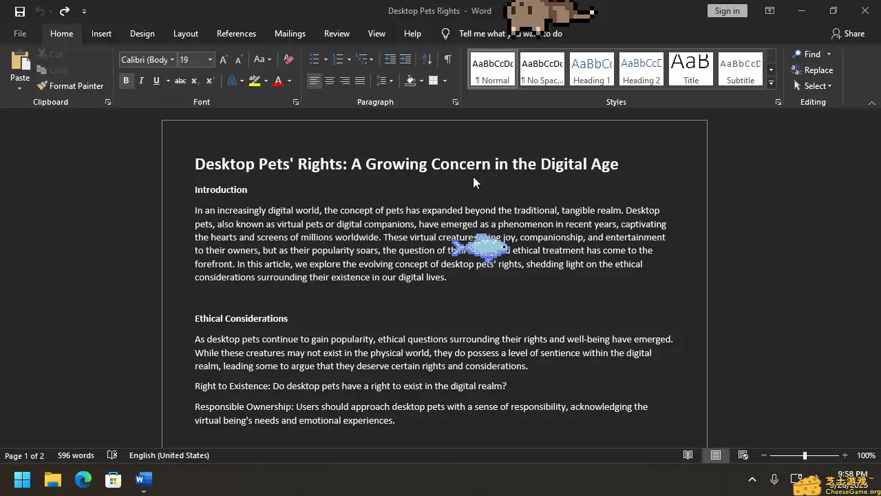 [PC]桌面宠物/Desktop Pet Project