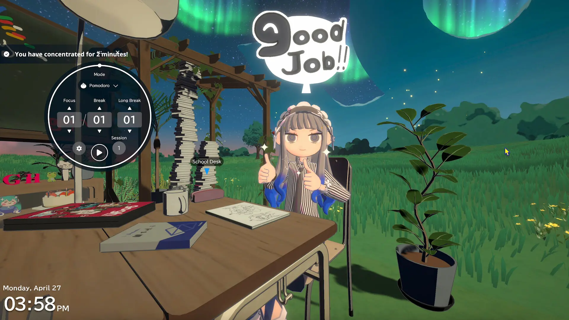 gogh: 虚拟形象与专注/gogh: Focus with Your Avatar 游戏截图