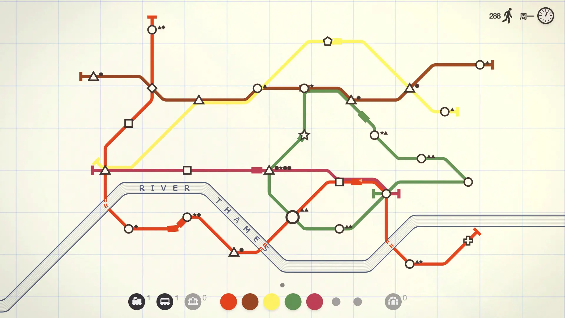 迷你地铁/迷你都市/模拟地铁/Mini Metro 游戏截图