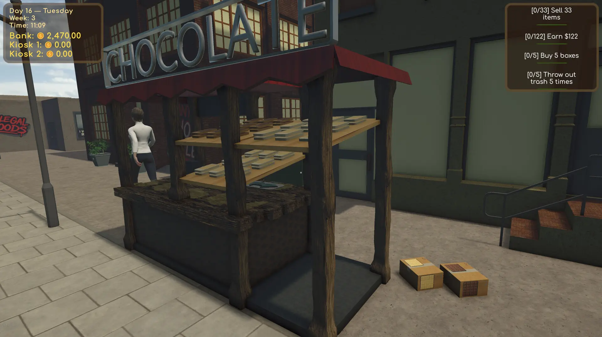 巧克力摊位模拟器/Choco Kiosk Simulator 游戏截图