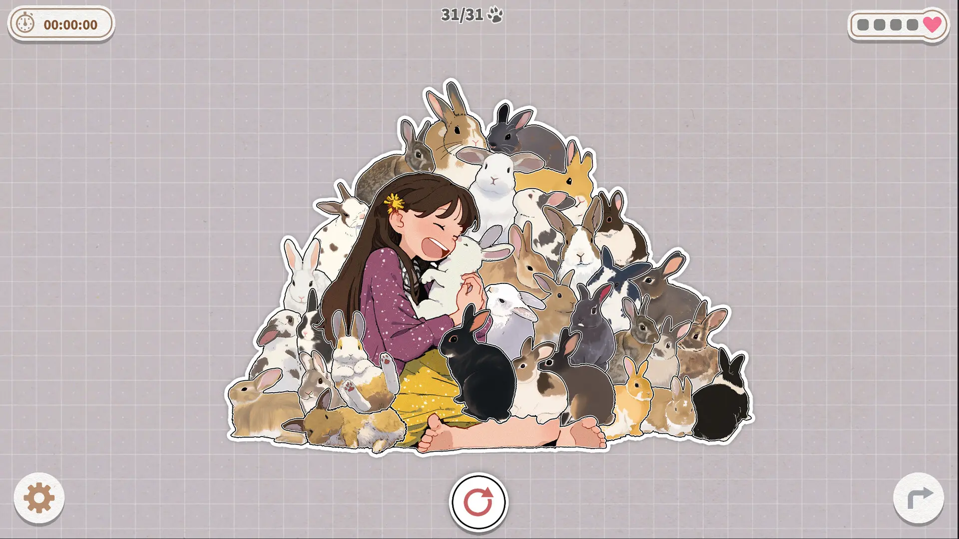 挤在一起的兔兔/Bunnies Huddled Together 游戏截图