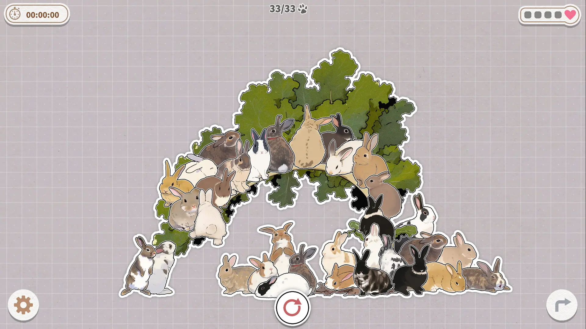 挤在一起的兔兔/Bunnies Huddled Together 游戏截图