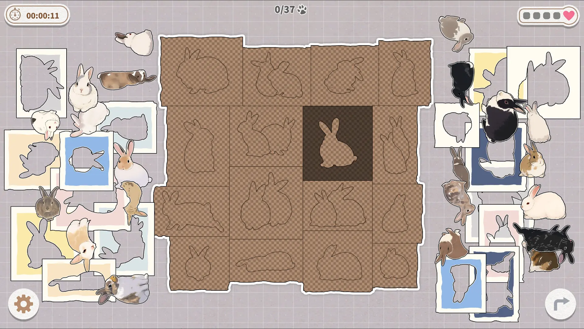 挤在一起的兔兔/Bunnies Huddled Together 游戏截图