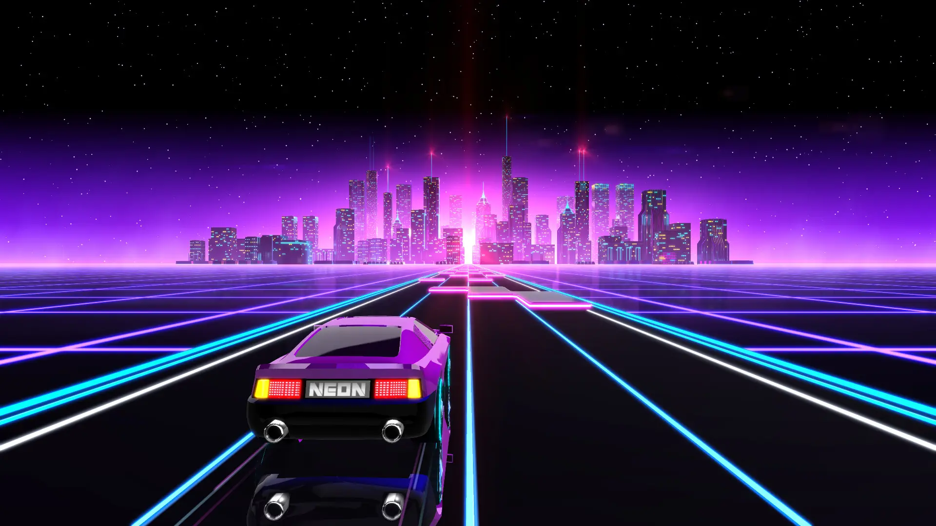 霓虹飞车/Neon Drive 游戏截图