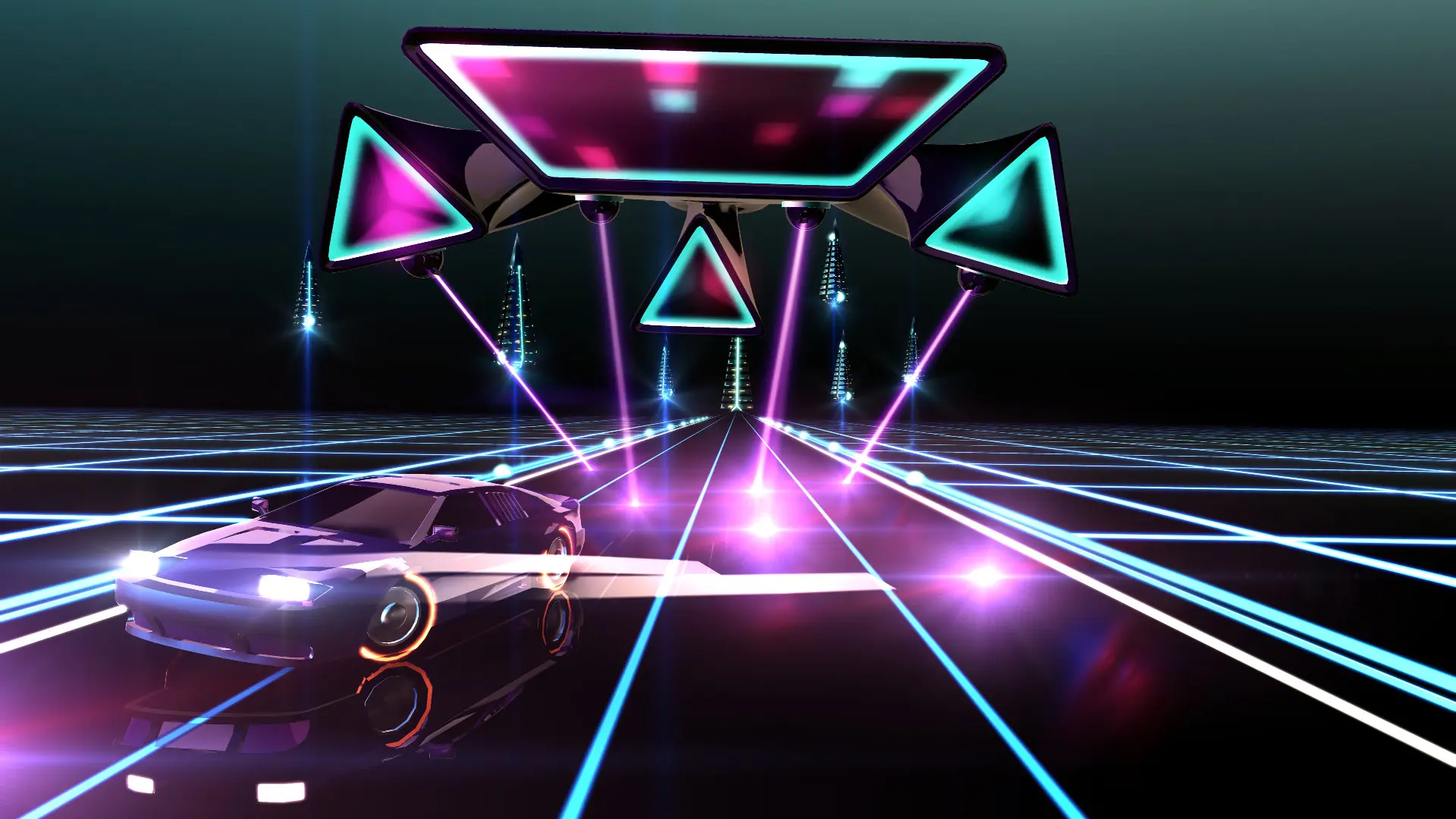霓虹飞车/Neon Drive 游戏截图