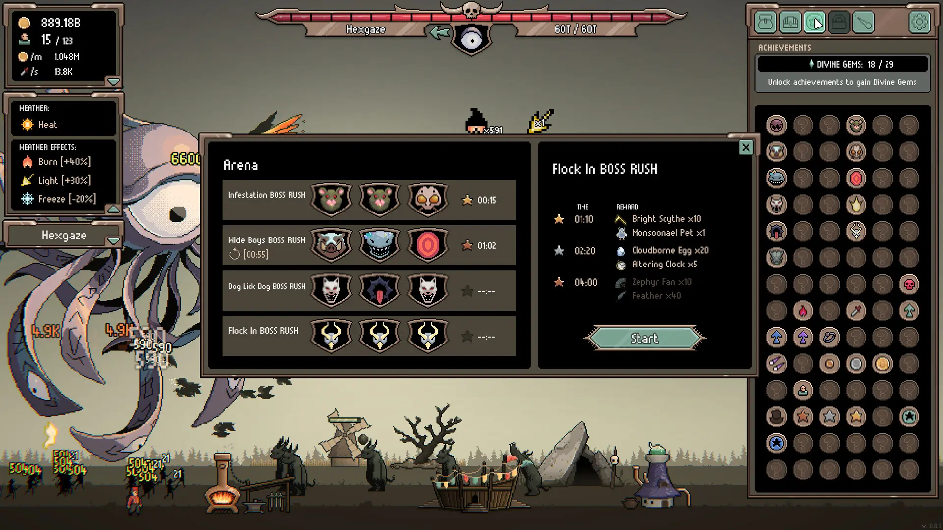放置Boss战/IDLE BOSS RUSH 游戏截图
