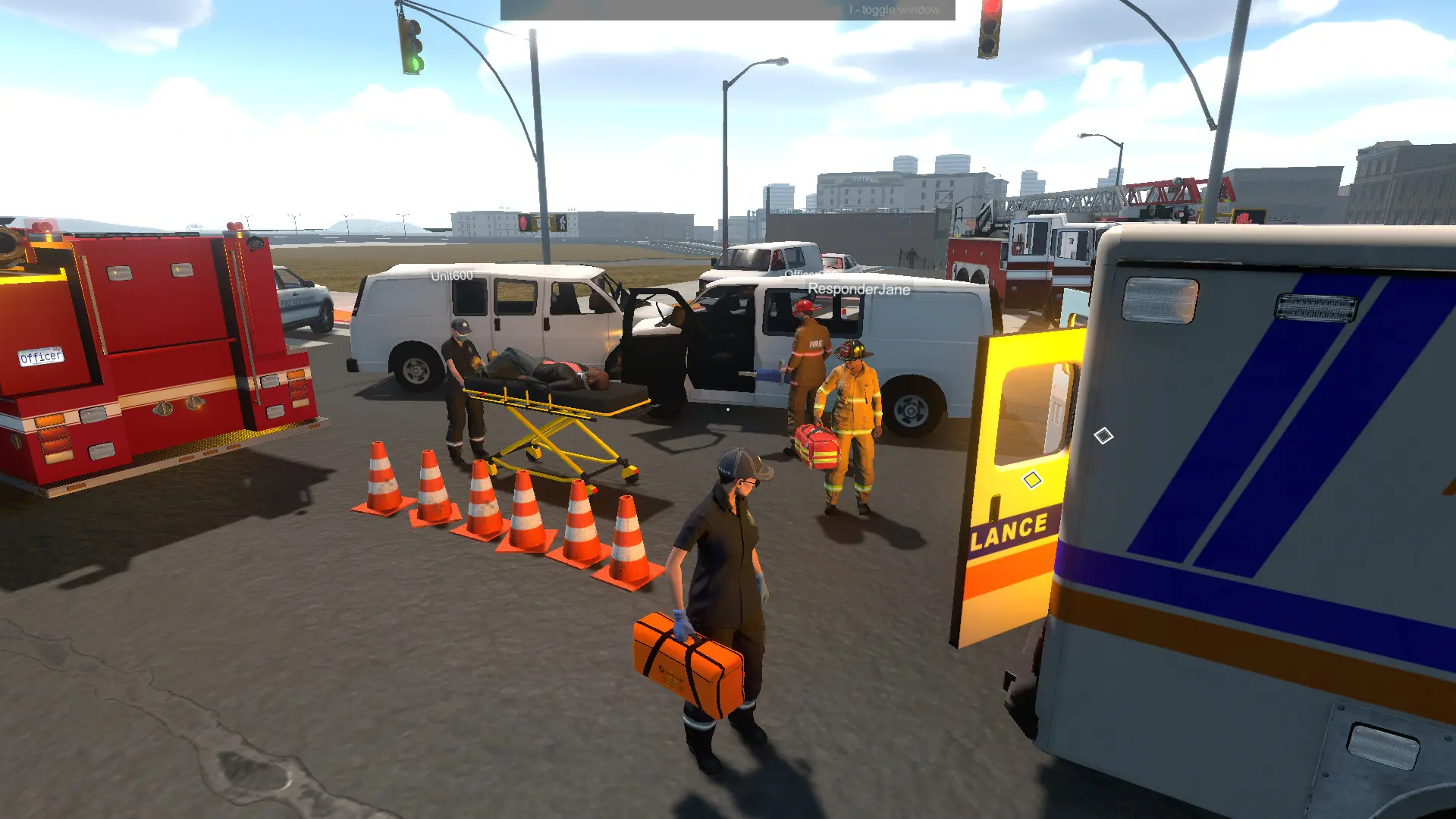 消防模拟/警情模拟/急救模拟/Flashing Lights - Police, Firefighting, Emergency Services Simulator 游戏截图