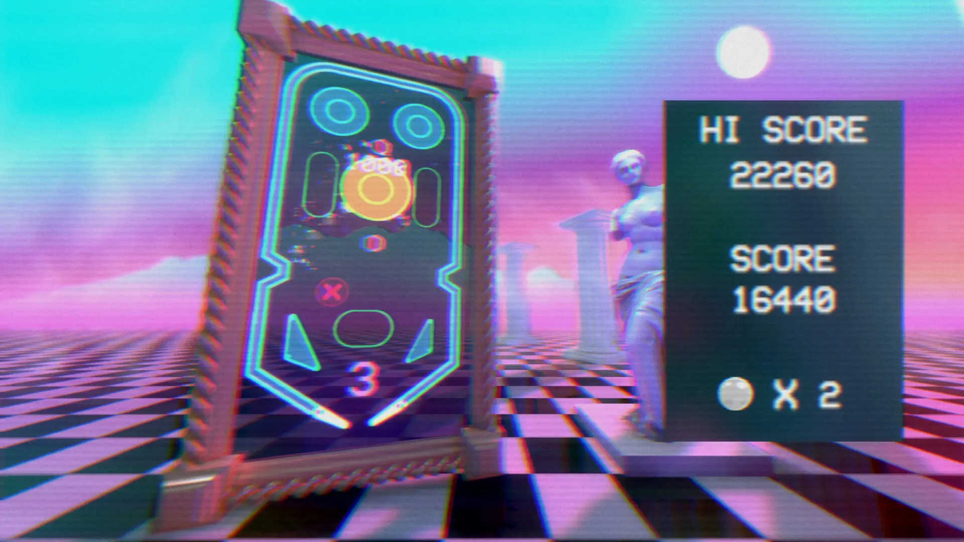 蒸汽波弹子球/Vaporwave Pinball 游戏截图