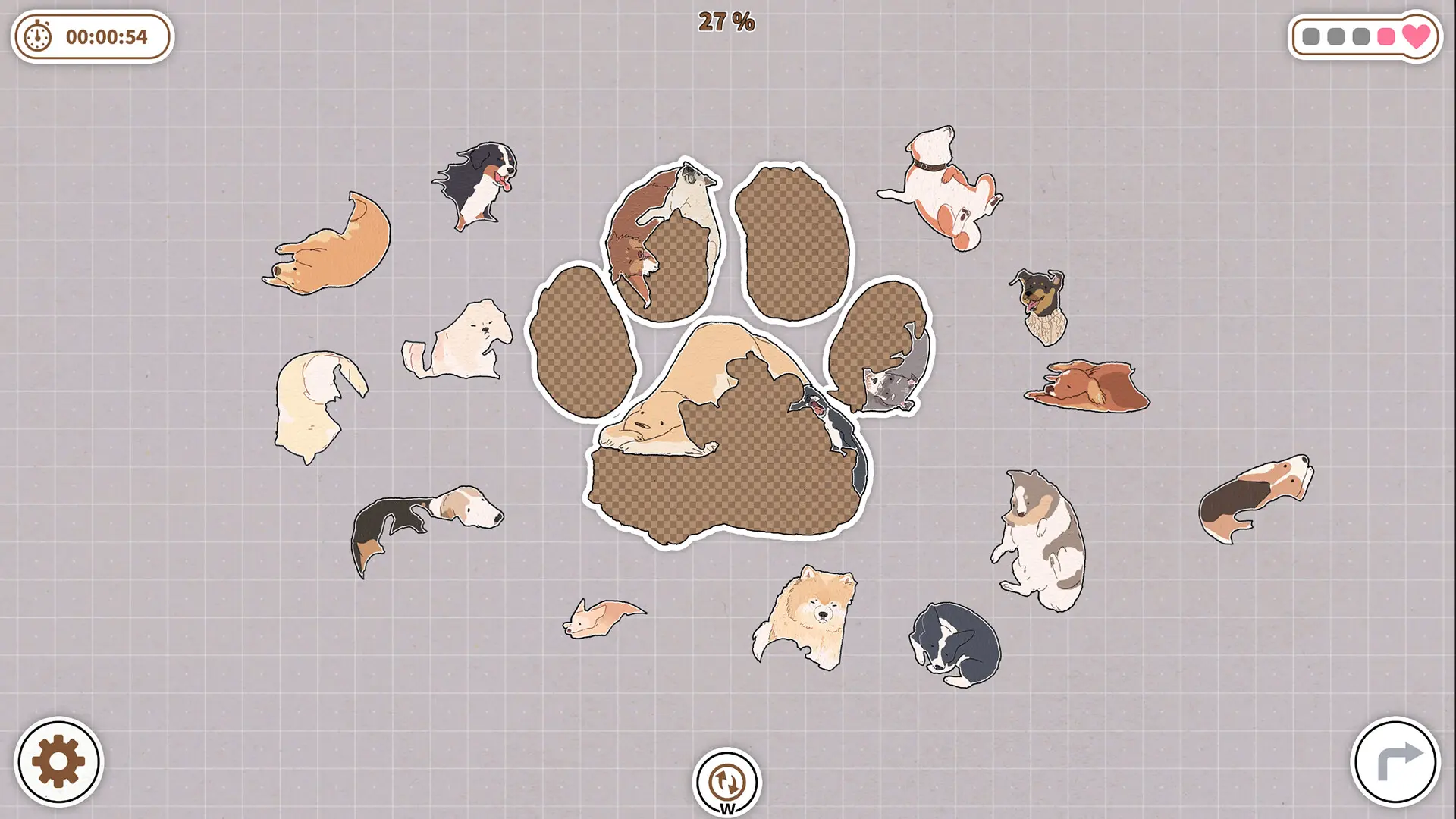 挤在一起的狗狗们/Dogs Huddled Together 游戏截图