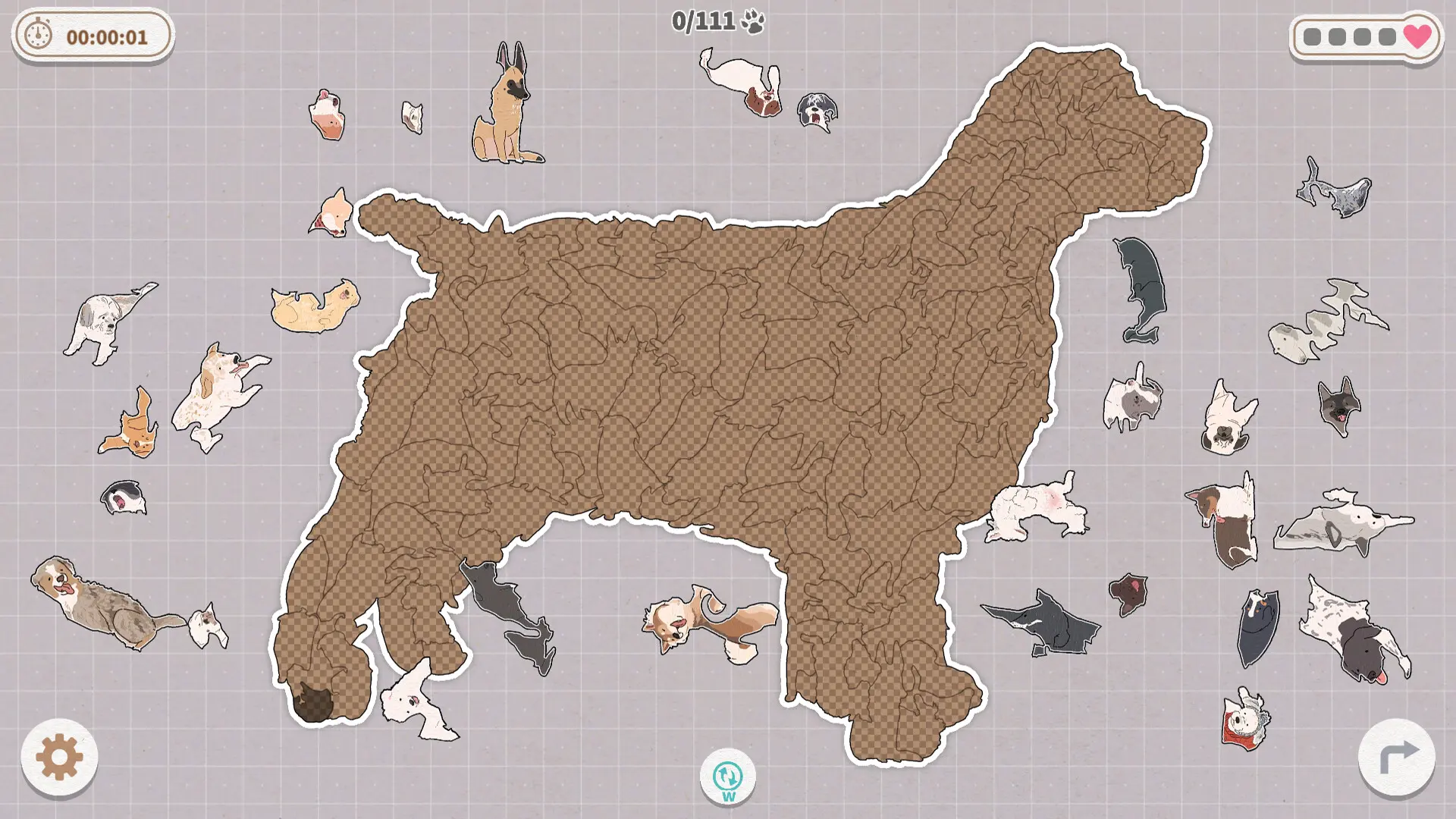 挤在一起的狗狗们/Dogs Huddled Together 游戏截图