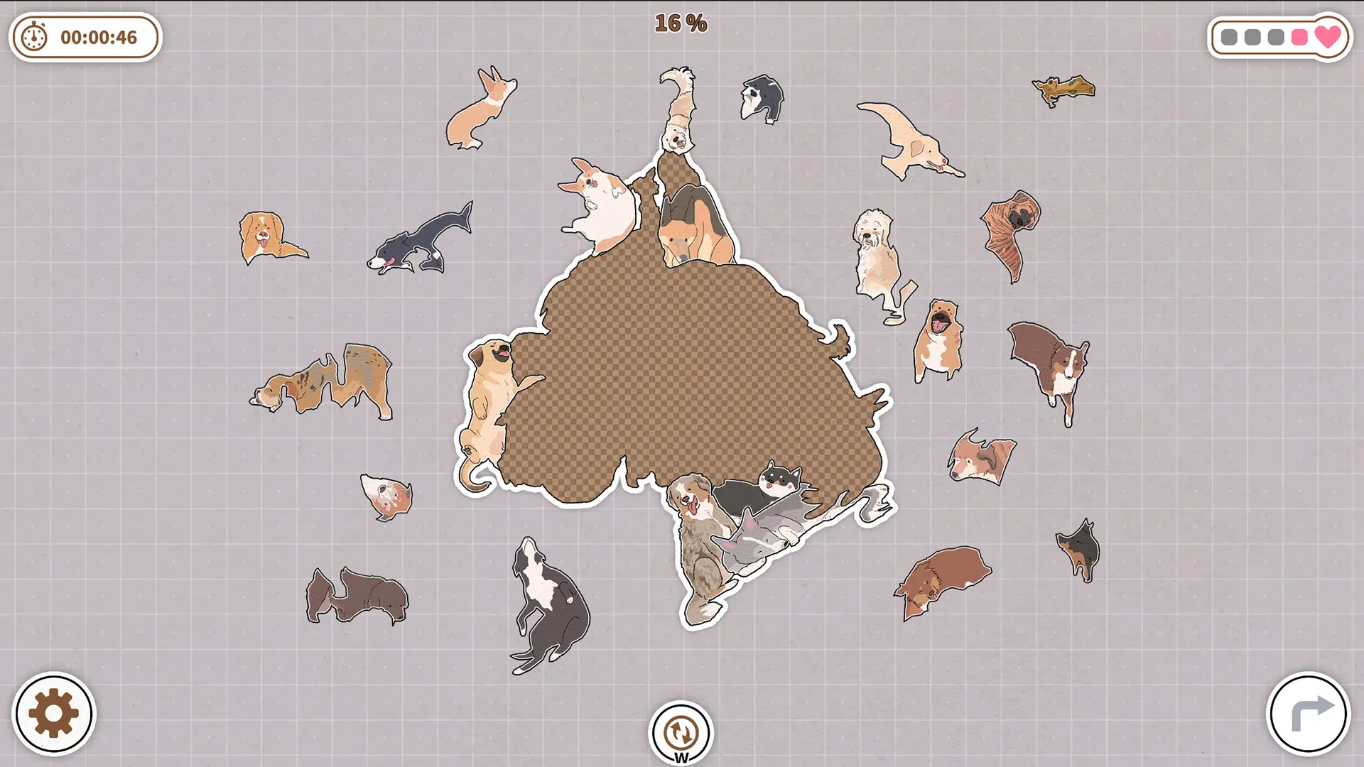 挤在一起的狗狗们/Dogs Huddled Together 游戏截图