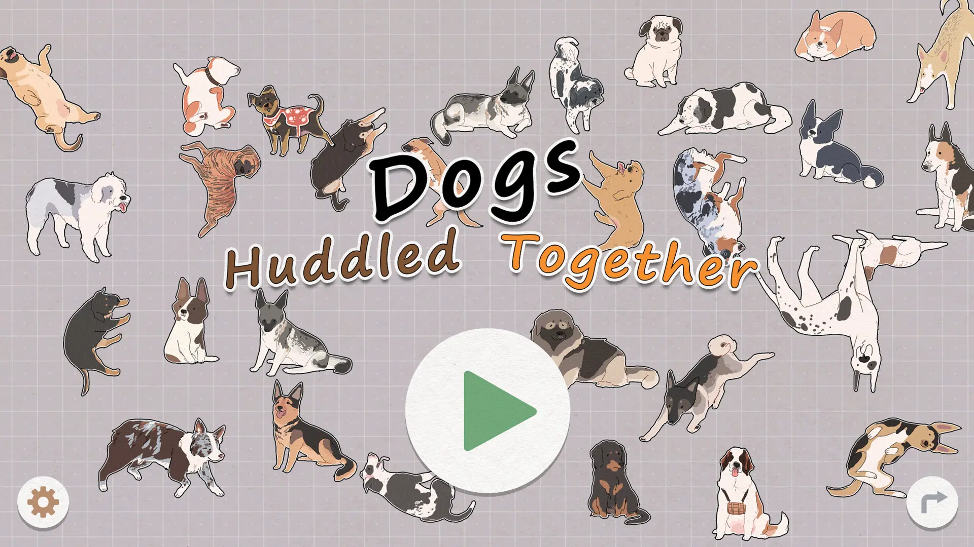 挤在一起的狗狗们/Dogs Huddled Together 游戏截图