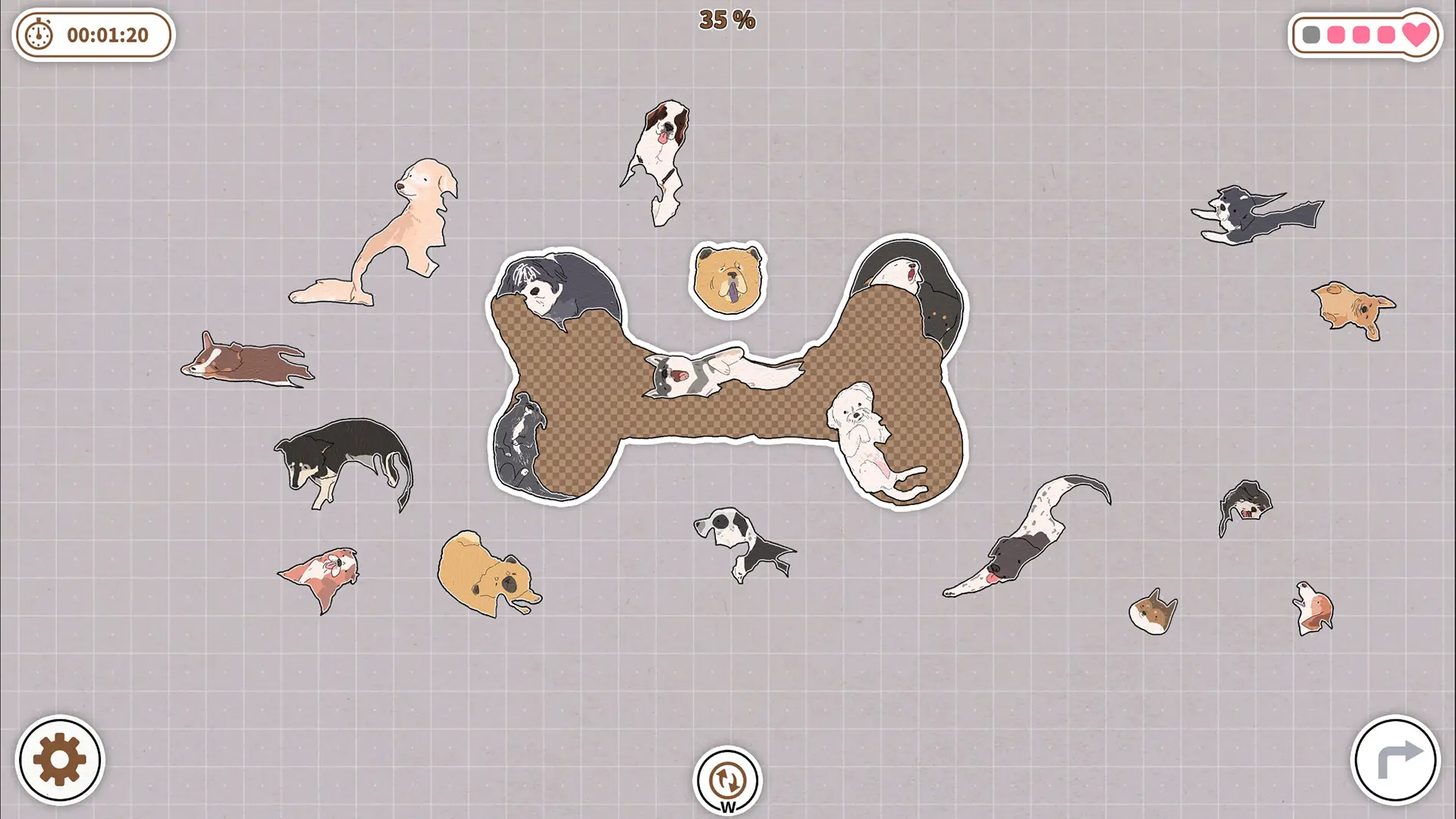 挤在一起的狗狗们/Dogs Huddled Together 游戏截图