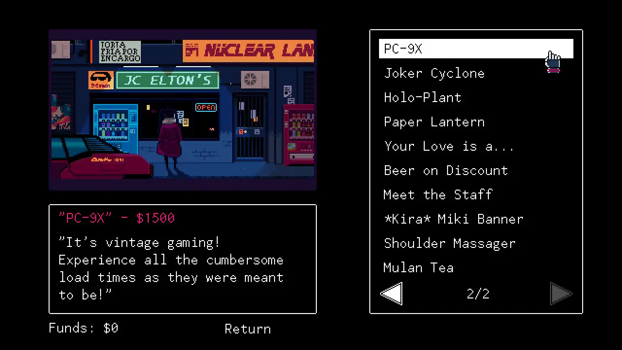 VA-11 HALL-A:赛博朋克酒保行动/VA-11 Hall-A: Cyberpunk Bartender Action 游戏截图