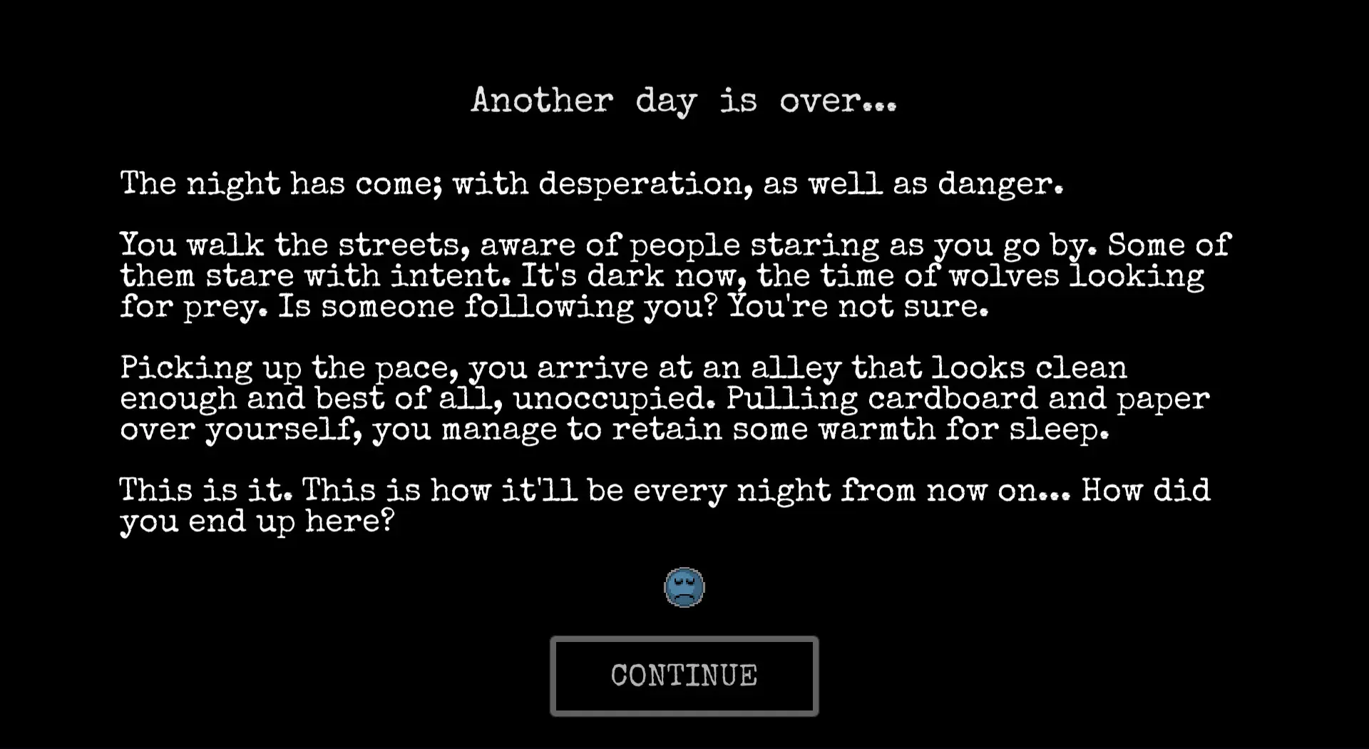 CHANGE:无家可归的生存体验/CHANGE: A Homeless Survival Experience 游戏截图