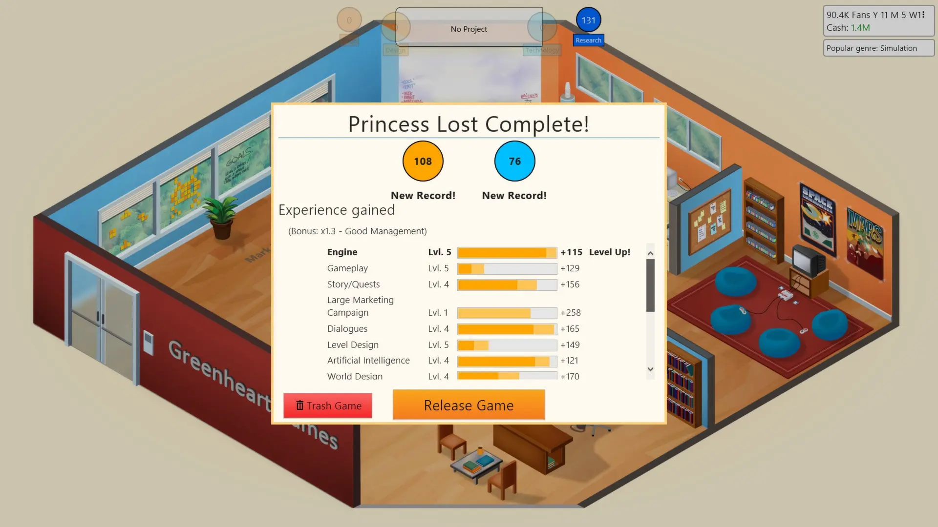 游戏开发巨头/游戏发展国/Game Dev Tycoon 游戏截图