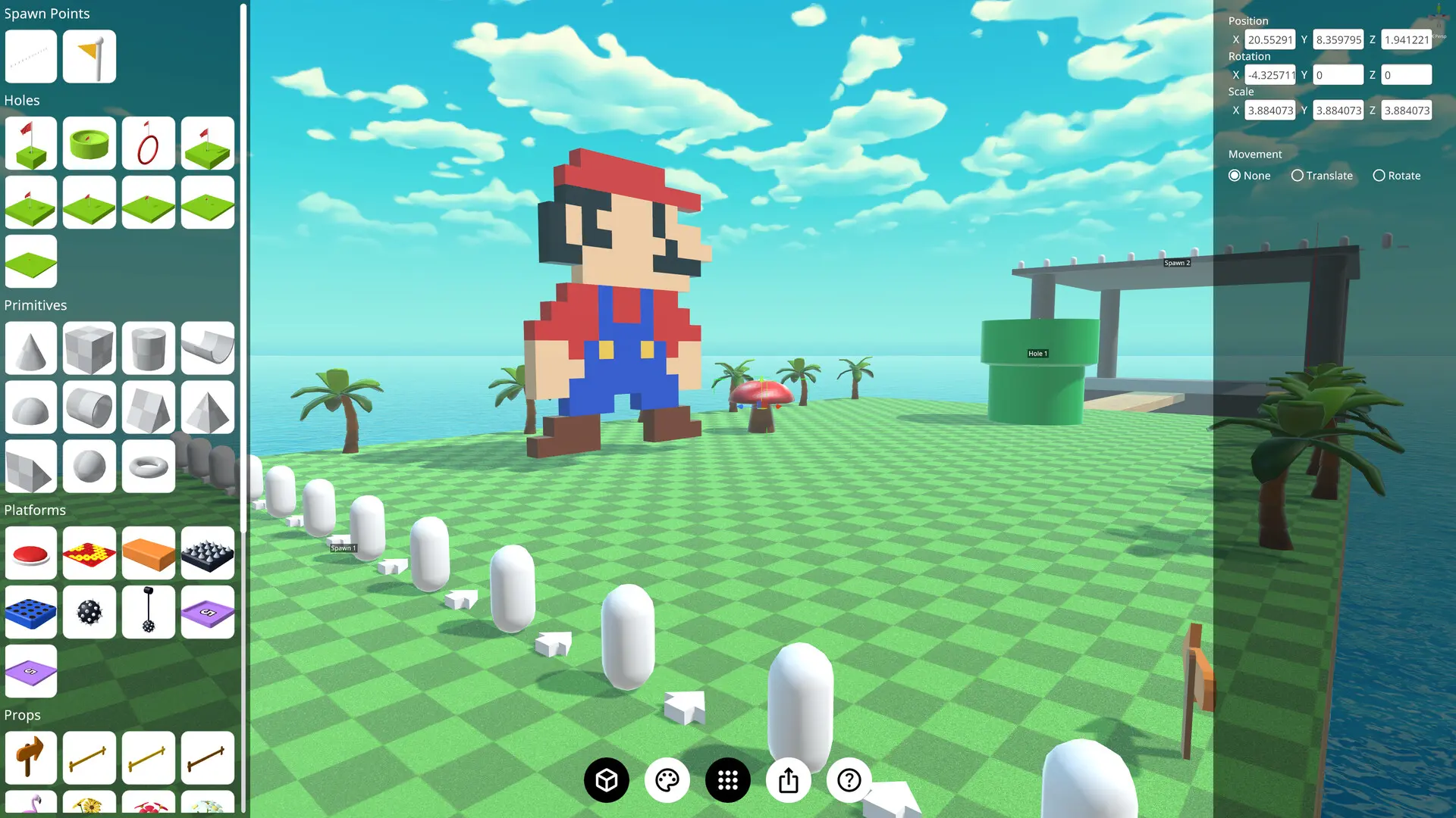 多人平台高尔夫/Multiplayer Platform Golf/支持网络联机 游戏截图