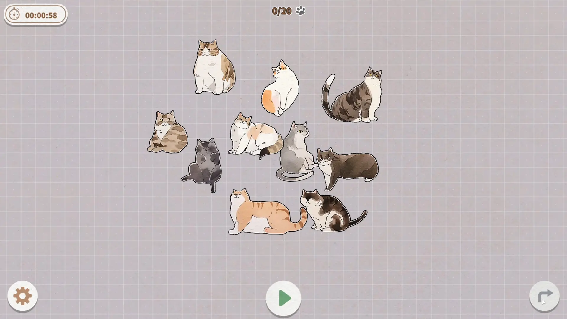 挤在一起的猫猫/Cats Huddled Together 游戏截图