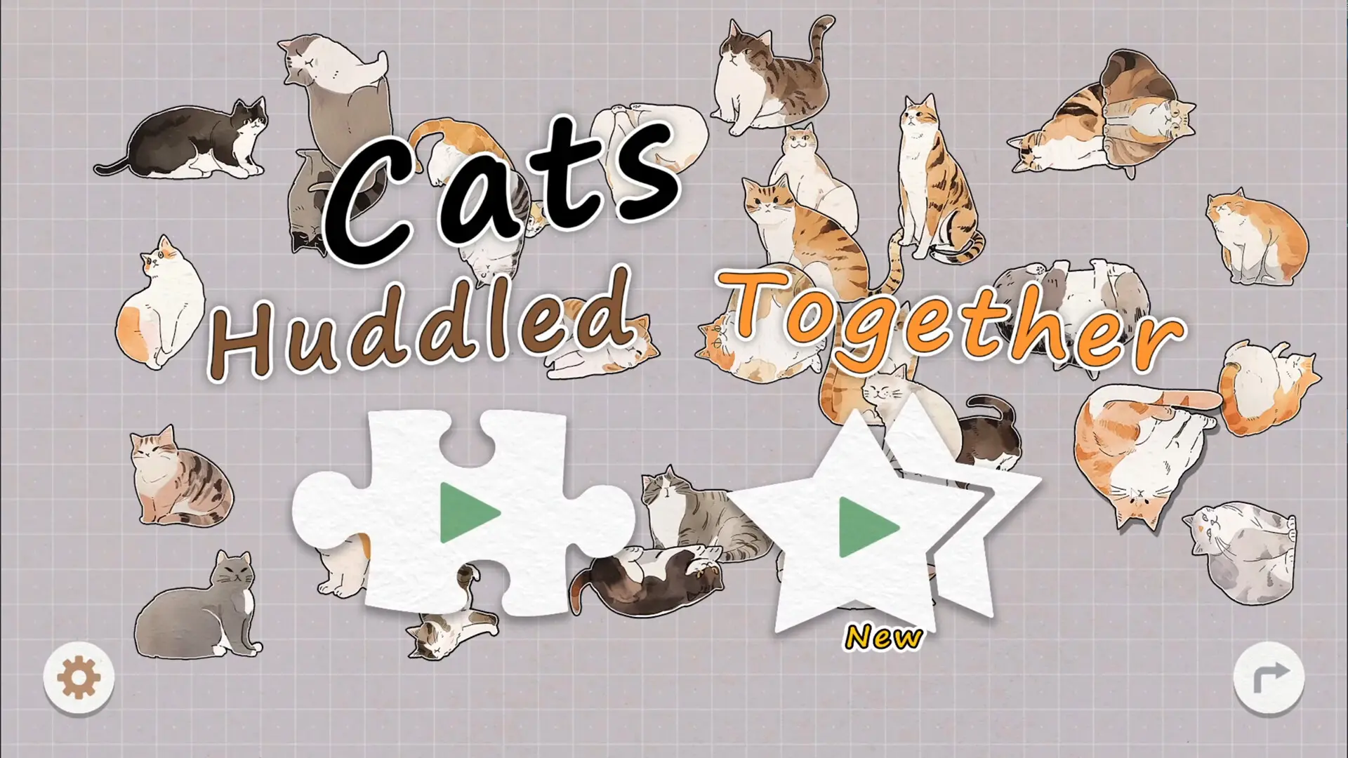 挤在一起的猫猫/Cats Huddled Together 游戏截图