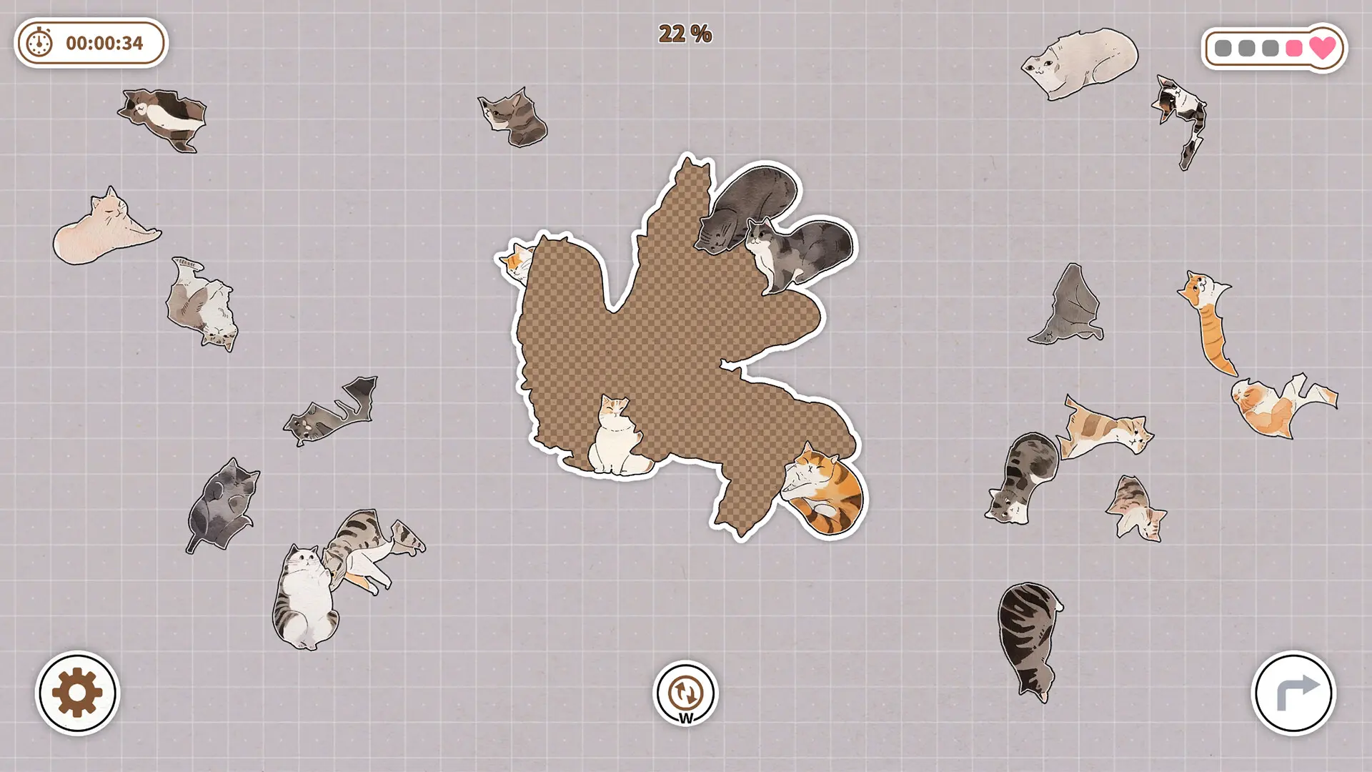 挤在一起的猫猫/Cats Huddled Together 游戏截图
