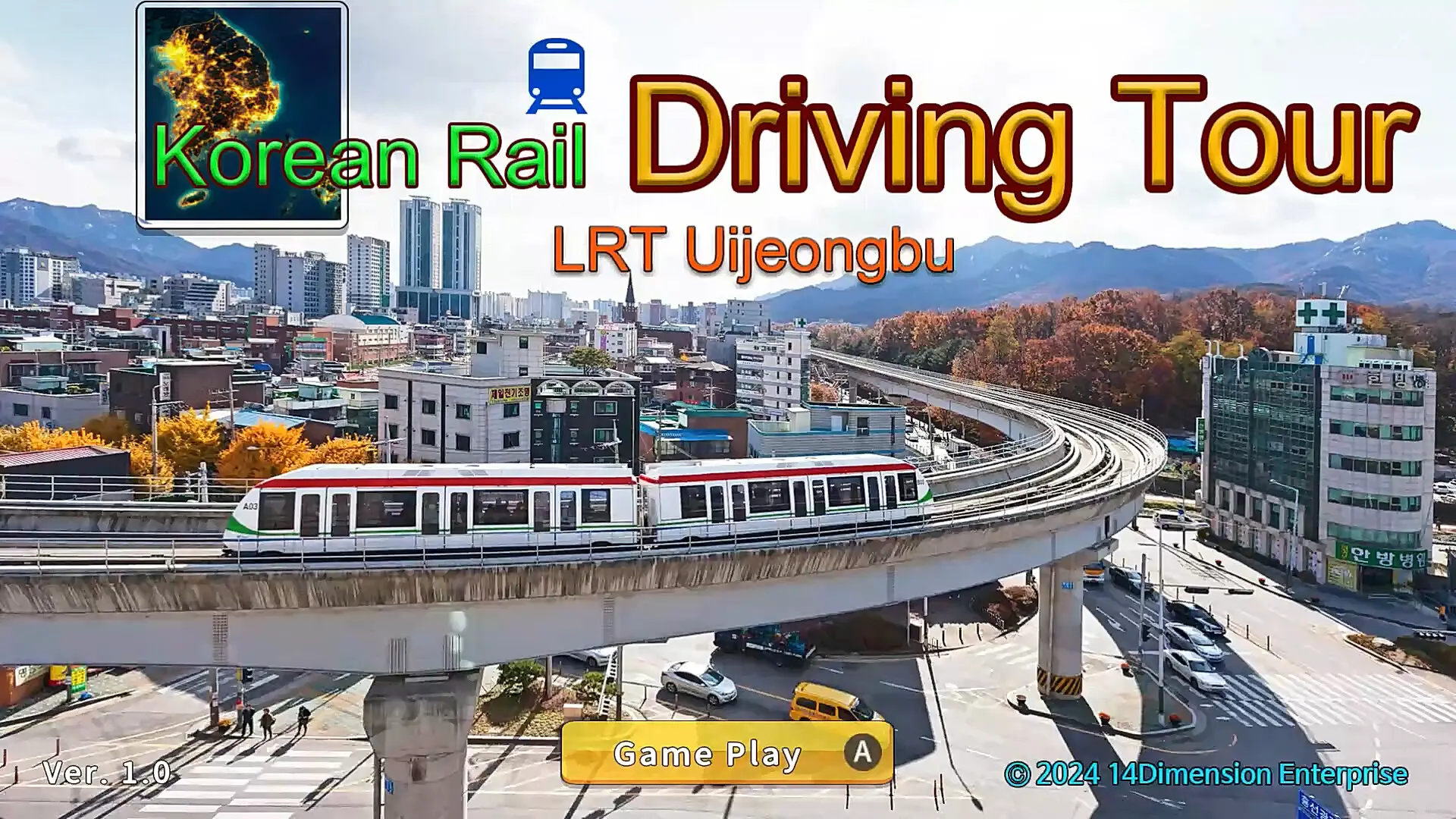 韩国轨道驾驶之旅:轻轨乌镇部/Korean Rail Driving Tour-LRT Uijeongbu 游戏截图