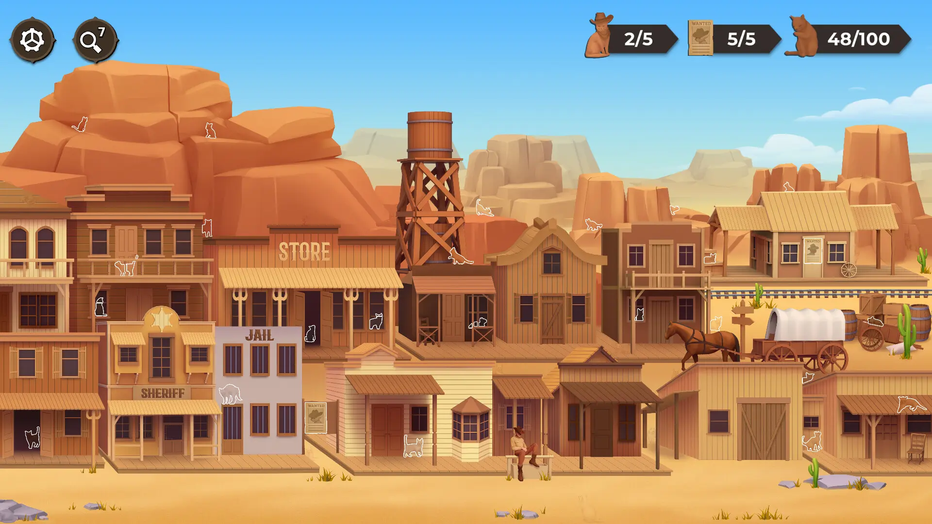 猫猫找猫猫/Cat Search In The Wild West 游戏截图
