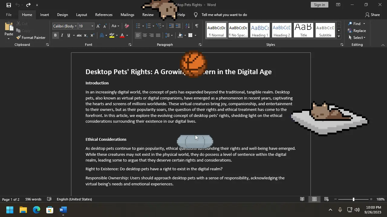 桌面宠物/Desktop Pet Project 游戏截图