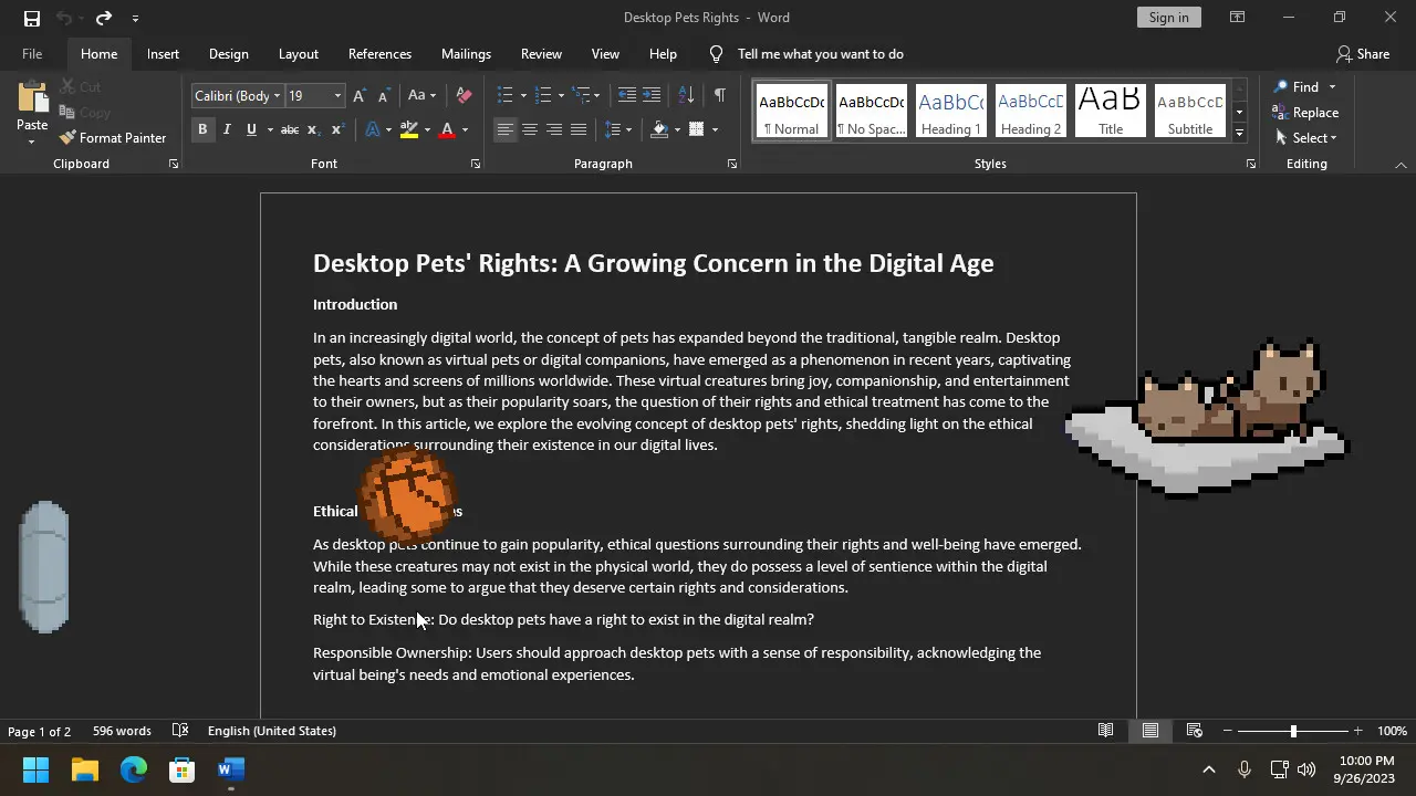 桌面宠物/Desktop Pet Project 游戏截图