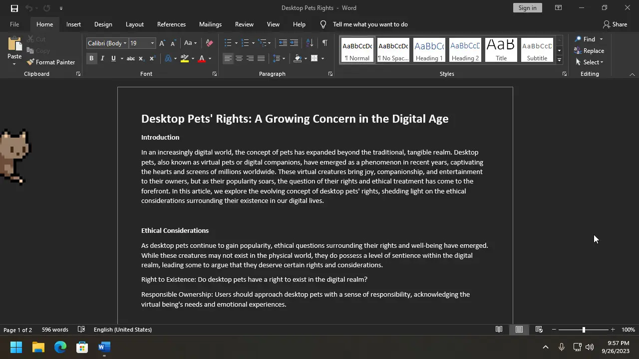 桌面宠物/Desktop Pet Project 游戏截图