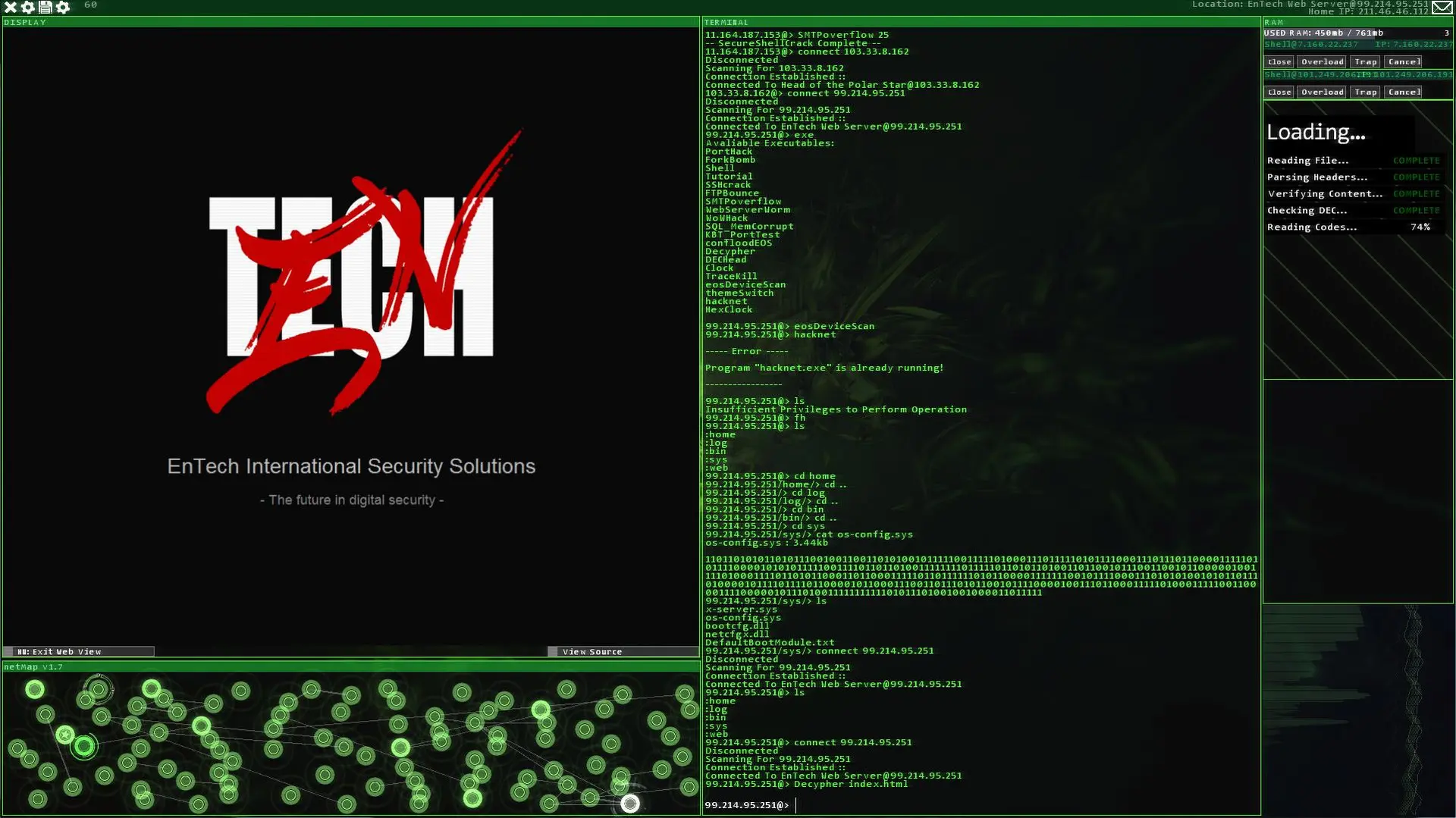 黑客网络/Hacknet 游戏截图
