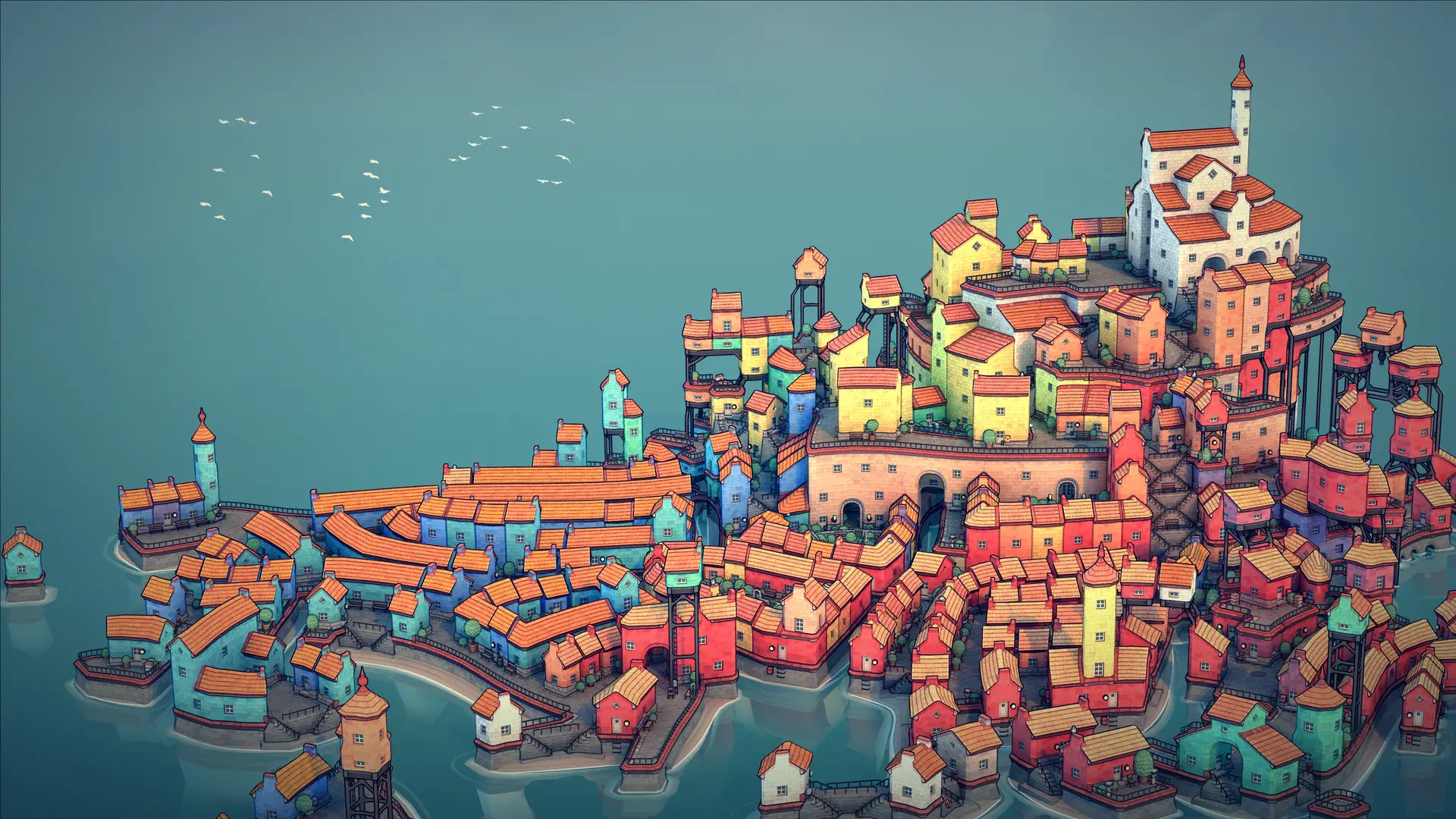 城景/城镇叠叠乐/城市景观/Townscaper 游戏截图