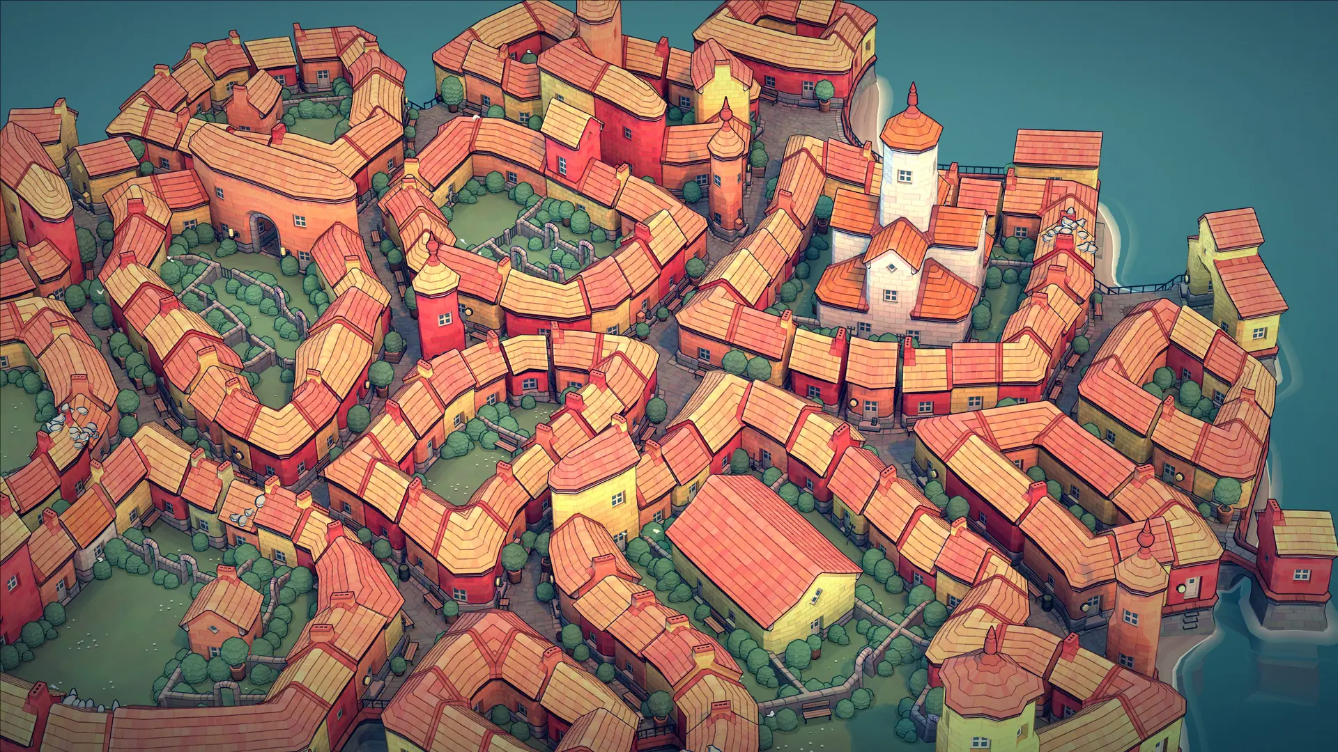 城景/城镇叠叠乐/城市景观/Townscaper 游戏截图