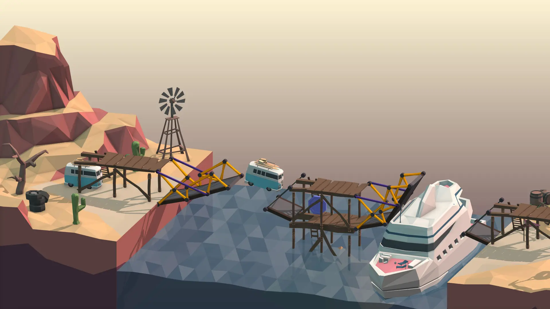 桥梁建造师/Poly Bridge 游戏截图