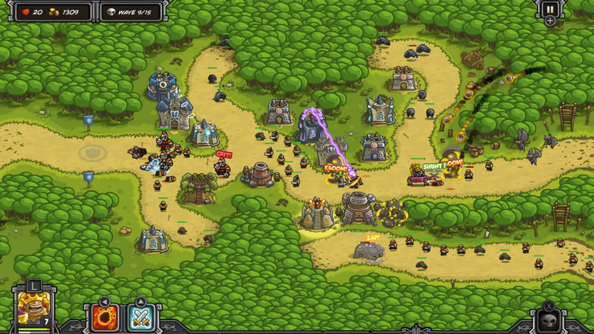 王国保卫战/皇家守卫军/Kingdom Rush 游戏截图