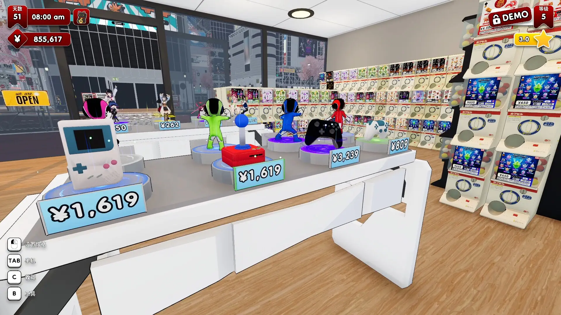 秋叶原盲盒店模拟器/Gacha Capsule Shop Simulator - Akihabara 游戏截图