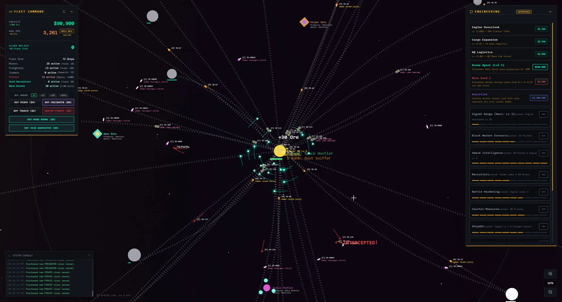 桌面空间:放置舰队/Desk Space: Idle Spacefleet clicker 游戏截图