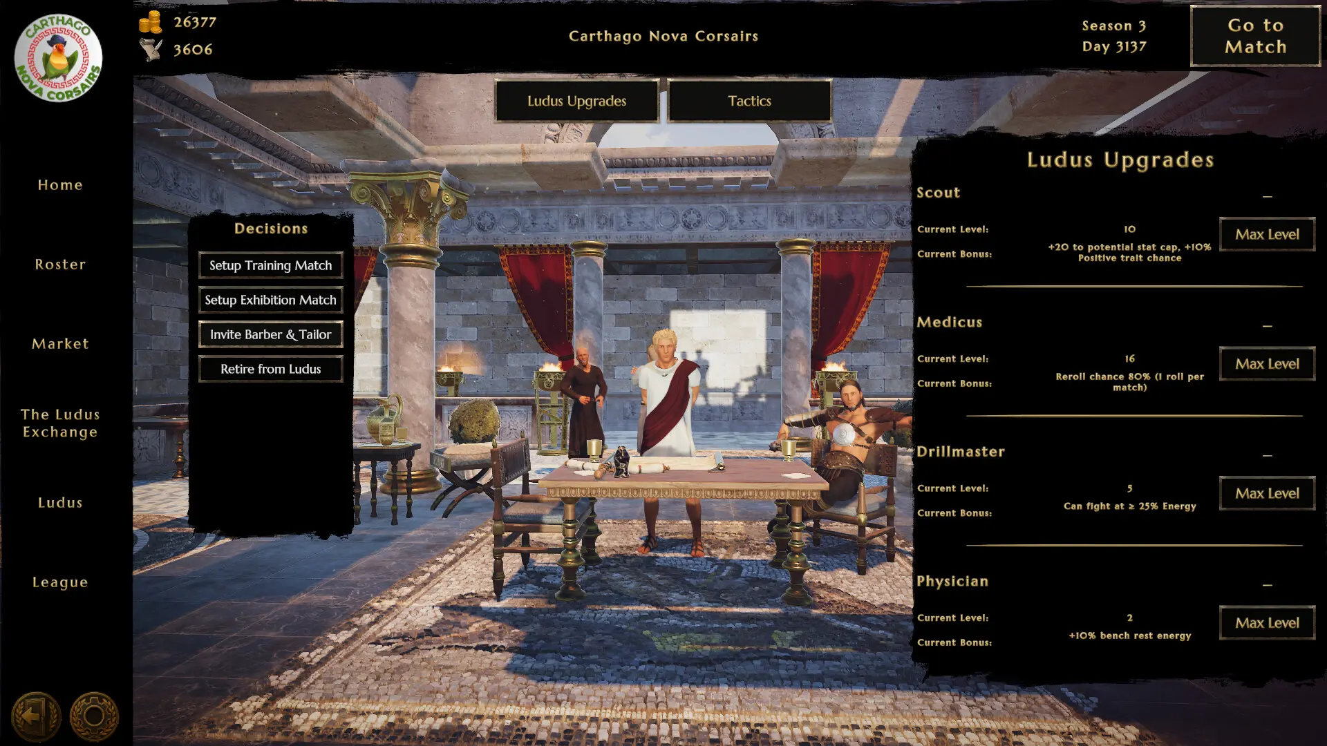 伟大角斗士学院：角斗士管理模拟器/Ludus Magnatus: Gladiator Manager Simulator 游戏截图