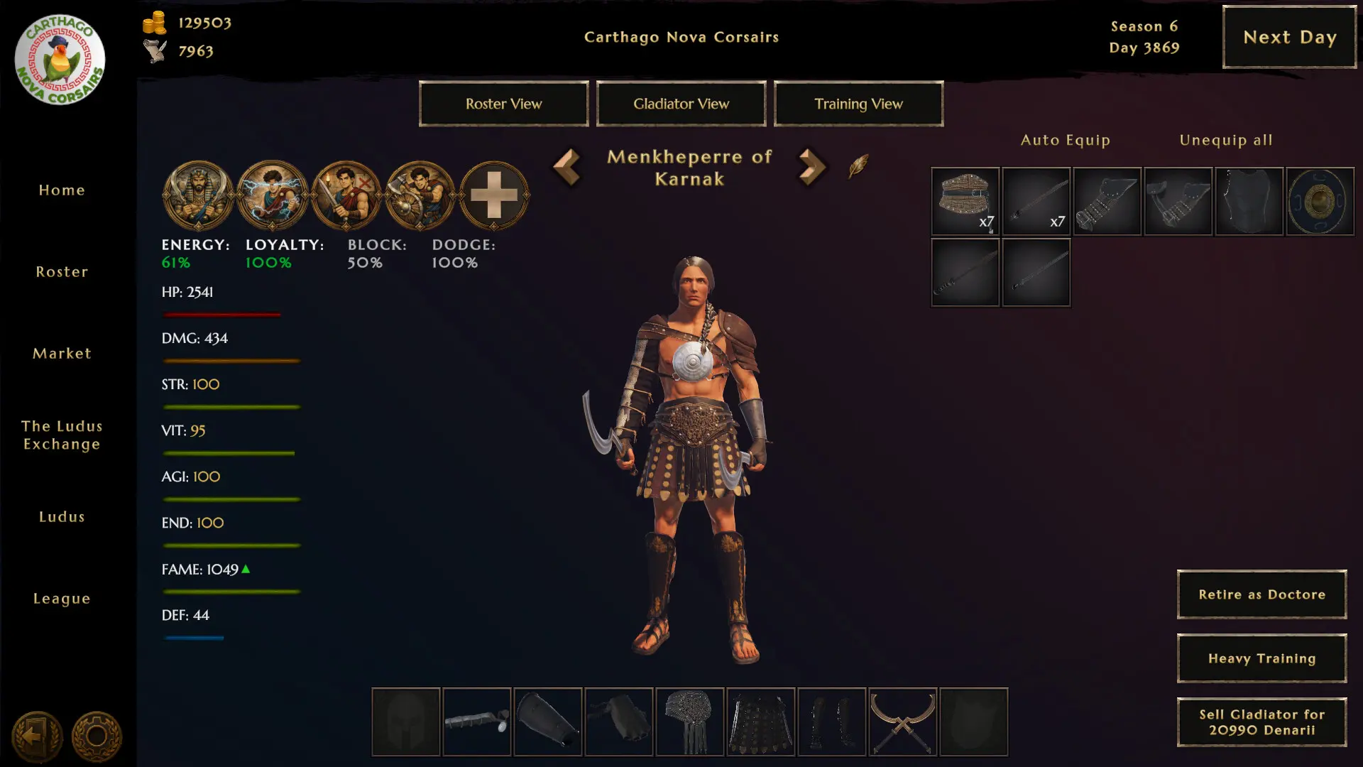 伟大角斗士学院：角斗士管理模拟器/Ludus Magnatus: Gladiator Manager Simulator 游戏截图
