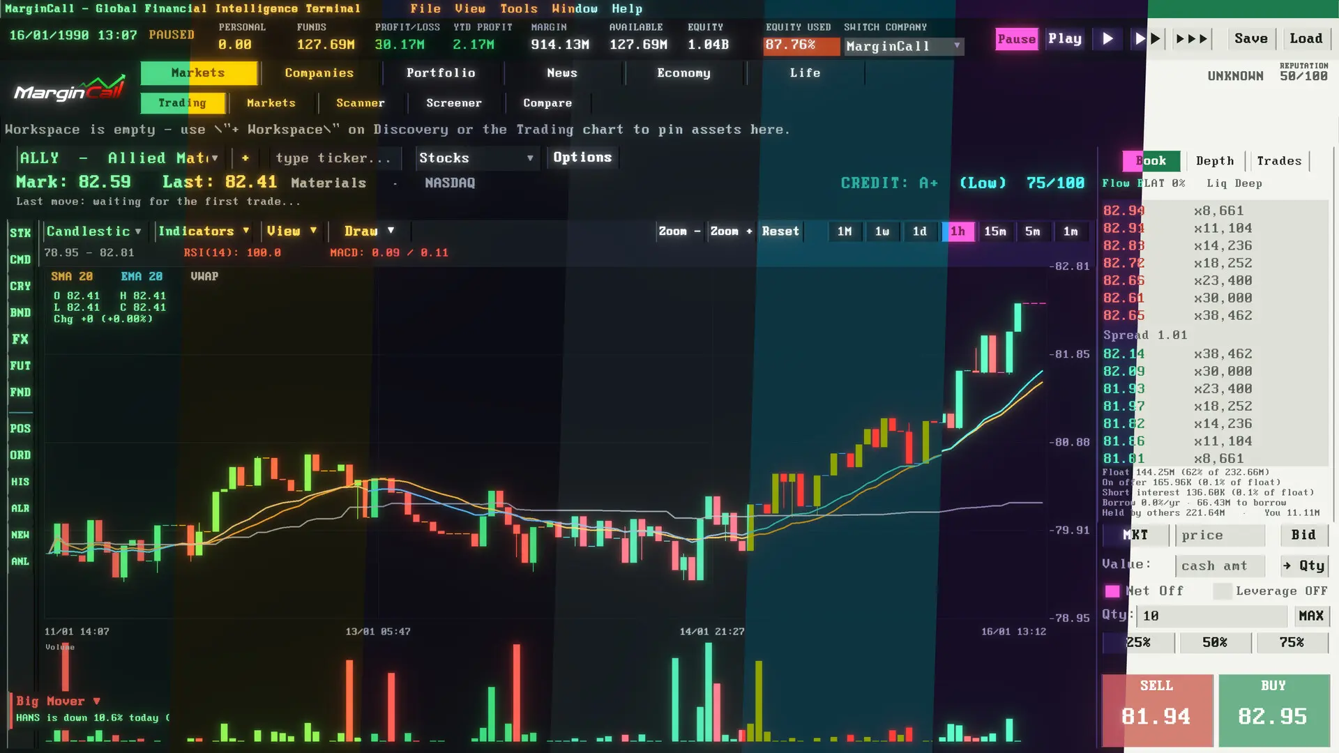 全球金融情报终端/追缴保证金/MarginCall 游戏截图