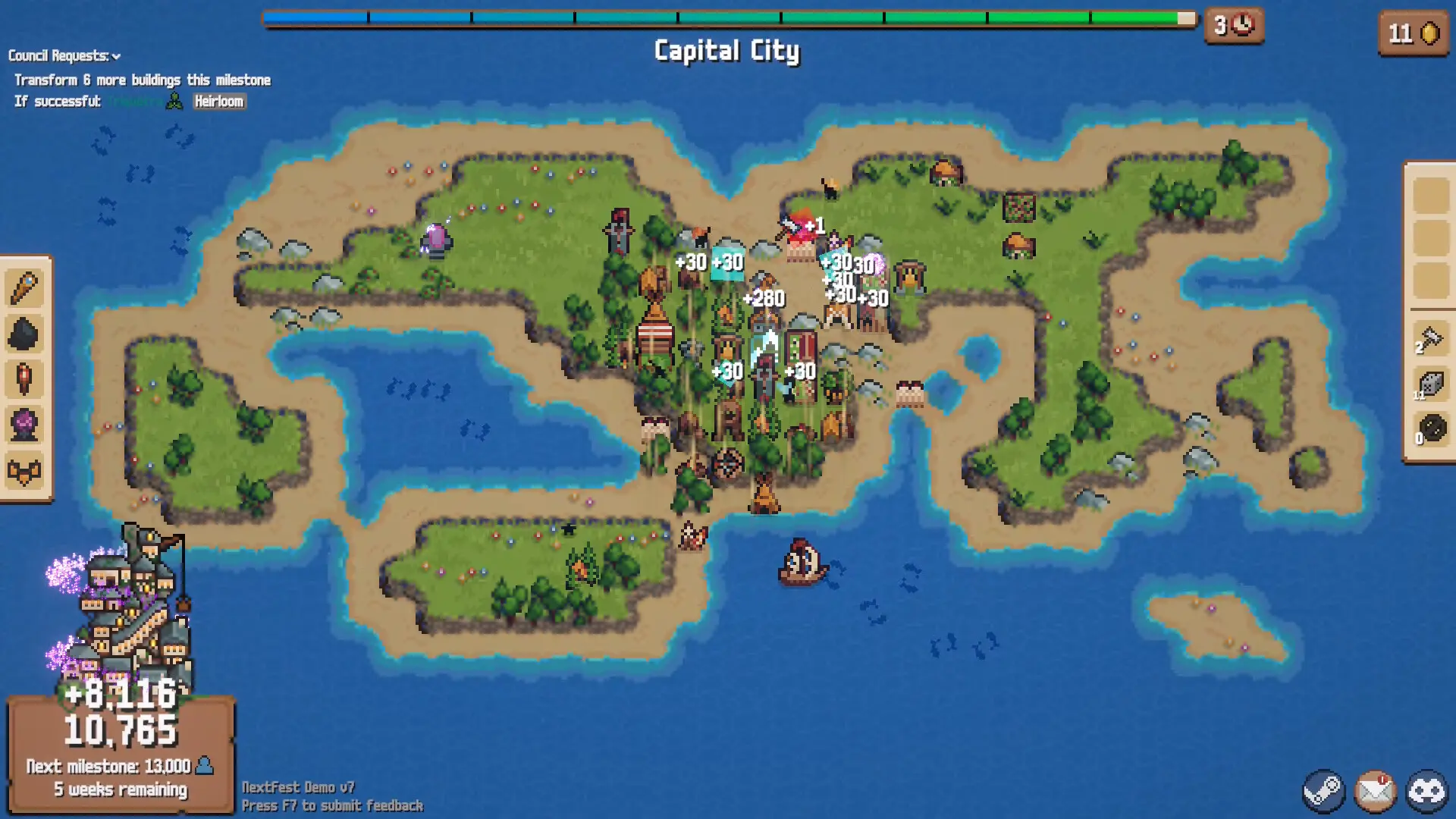 连锁城邦: 类Rogue城市营造游戏/Combolands: Roguelike Citybuilder 游戏截图