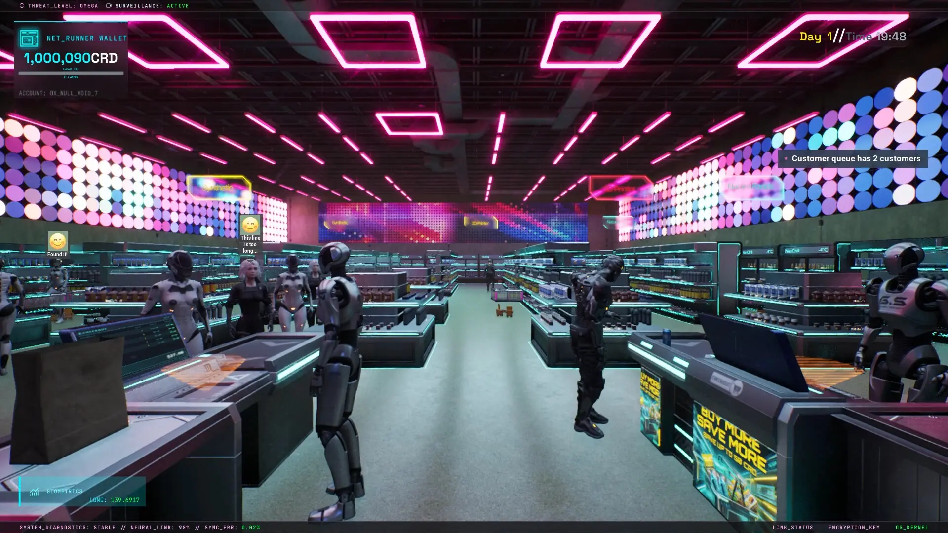 赛博朋克商店模拟器/Cyberpunk Store Simulator 游戏截图