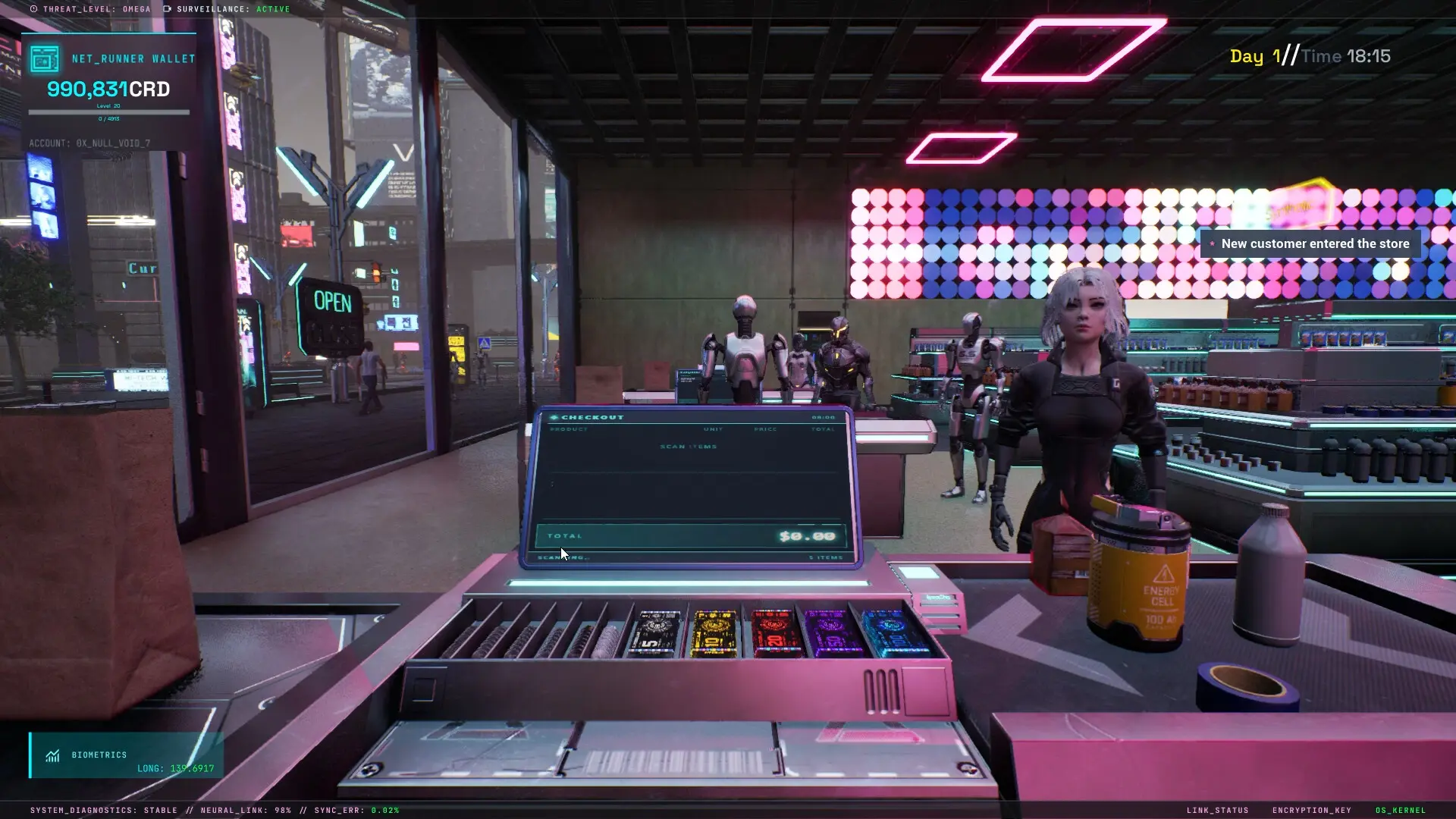 赛博朋克商店模拟器/Cyberpunk Store Simulator 游戏截图
