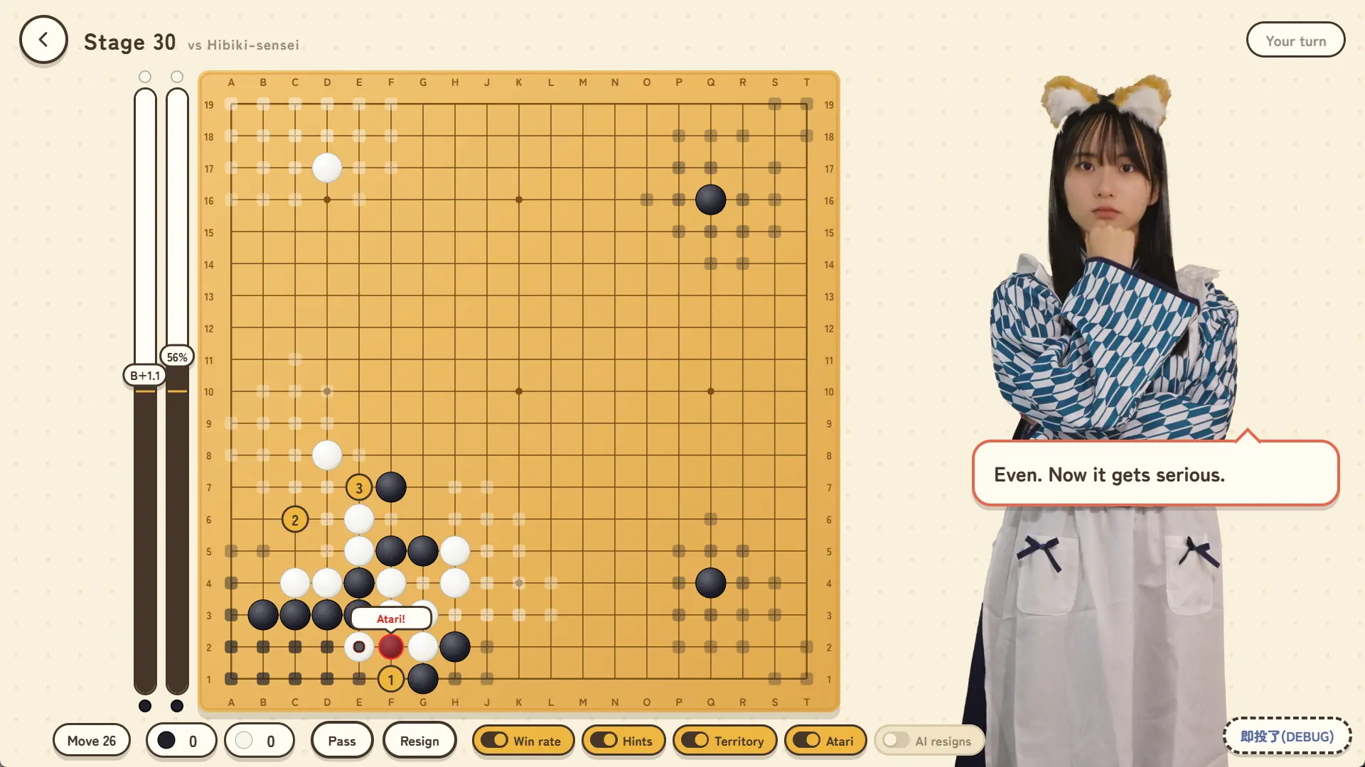 响与花音 19 路围棋入门课程/Hibiki & Kanon's Go 19x19 Complete Beginner’s Course 游戏截图