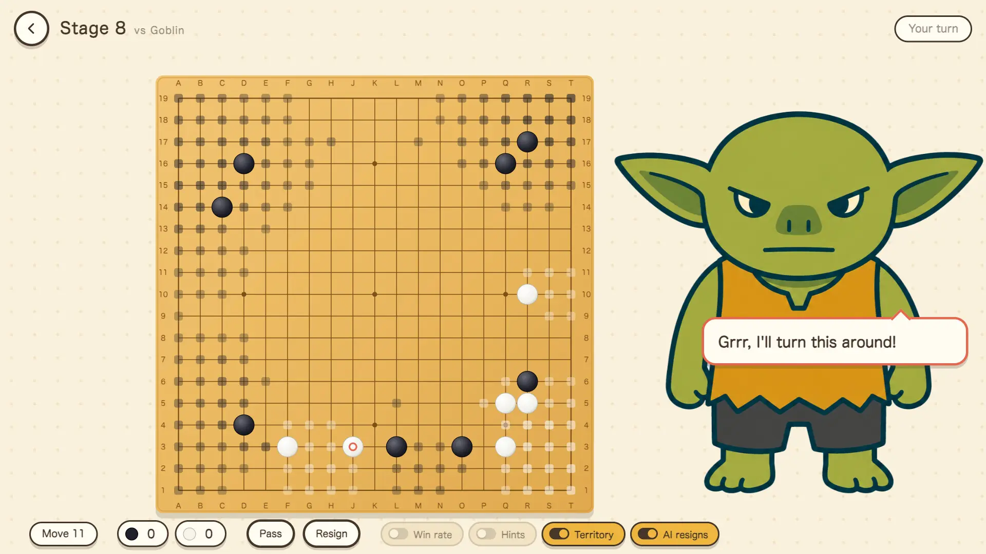 响与花音 19 路围棋入门课程/Hibiki & Kanon's Go 19x19 Complete Beginner’s Course 游戏截图